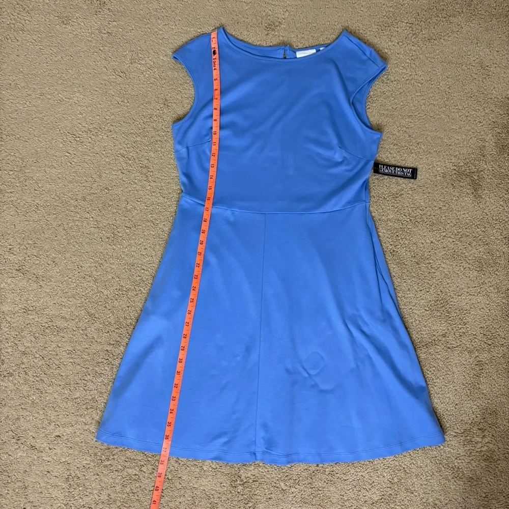 New York & Company Vibrant Blue Skater Dress - Size: Large - NWT - Picture 8 of 8